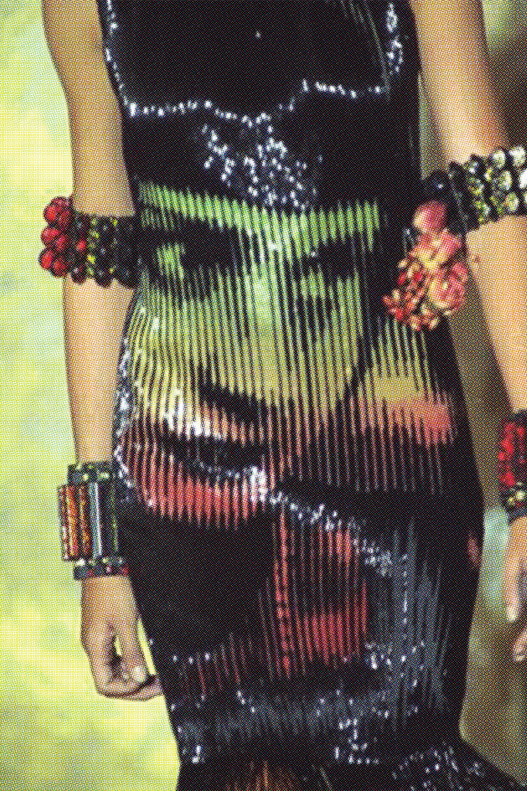 fall 2000 Couture Edith Piaf Jacquard Knit Sweater fall 2000 Couture Edith Piaf Jacquard Knit Sweater